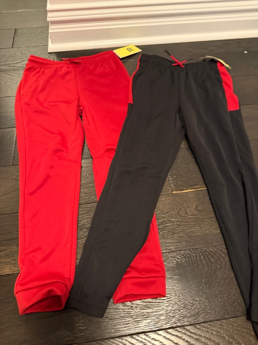 All in motion Kids' Athletic Track Pants - Red and Black 6/7